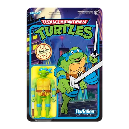 Super7 Teenage Mutant Ninja Turtles Reaction Statuetta Leonardo 10 Cm