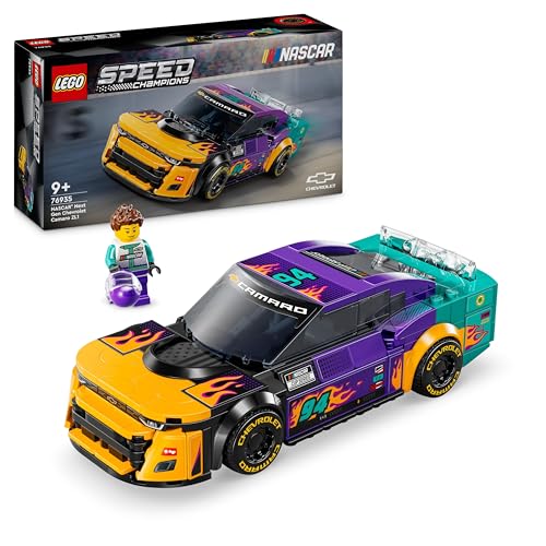 Lego Speed Champions Nascar Next Gen Chevrolet Camaro Zl1, Modellino Di Auto Da Costruire, Macchina Giocattolo Da Collezione Con Minifigure Del Pilota