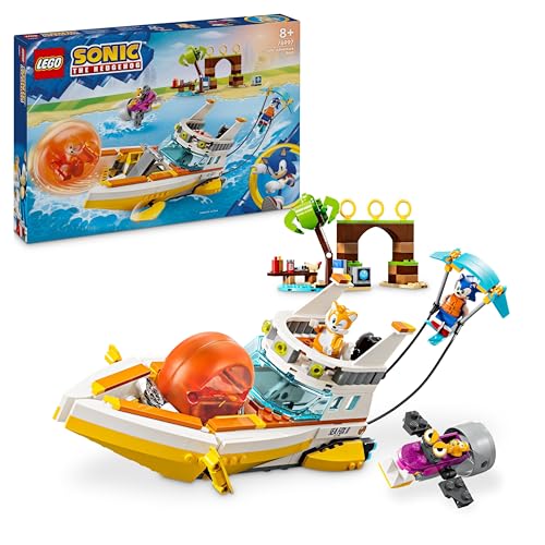 Lego Sonic The Hedgehog L’Aeroscafo Delle Avventure Di Tails, Barca Giocattolo Con 4 Personaggi Del Videogioco, Giochi Interattivi Da Collezione Per B
