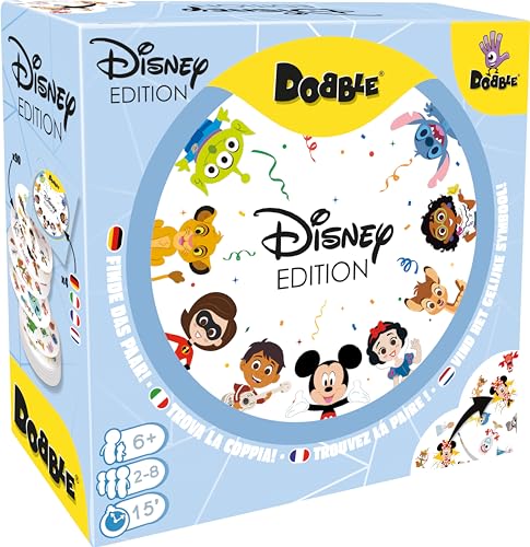 Asmodee - Dobble Disney Anniversary: 100 Years Of Wonder - Divertente Gioco Da Tavolo Per Tutta La Famiglia Con I Personaggi Disney, 2-8 Giocatori, 6+
