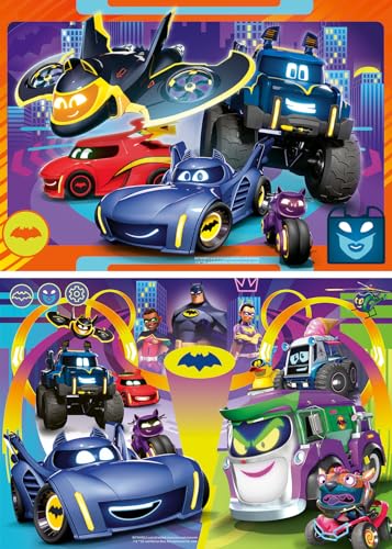 Ravensburger - Puzzle Dc Batwheels, Idea Regalo Per Bambini 4+ Anni, Gioco Educativo E Stimolante, 2 Puzzle Da 24 Pezzi