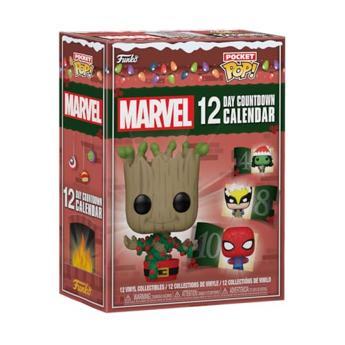 Funko Countdown Calendar: Marvel 12-Day - Marvel Comics - Fumetti Marvel - Calendario Dell'Avvento - 12 Giorni Di Sorprese - Mini Figura In Vinile Da