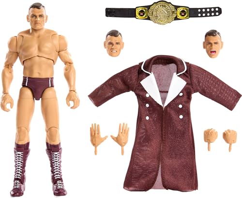 Mattel Wwe Ultimate Edition Action Figure & Accessori, Set Da Collezione Gunther Da 15,2 Cm, Teste E Mani Intercambiabili, Ingranaggio Di Ingresso E 3