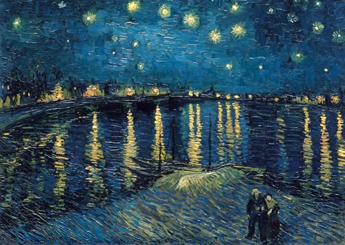 Ravensburger 12000064 - Van Gogh: Notte Stellata - Puzzle 1000 Pezzi – Puzzle Adulti E Ragazzi Da 14 Anni, Puzzle Arte, Puzzle Pittura