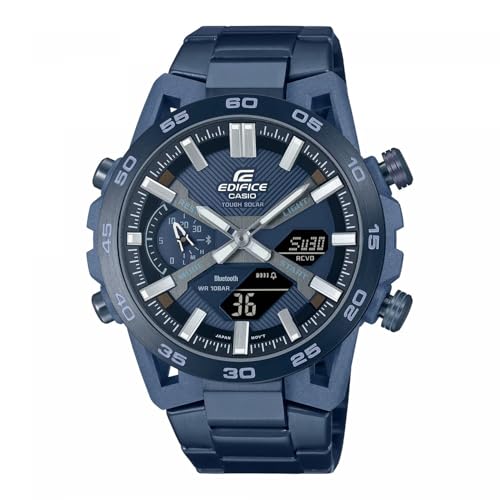 Edifice Orologio Solare Casio Ecb-2000Cb-2Aef, Acciaio Inossidabile