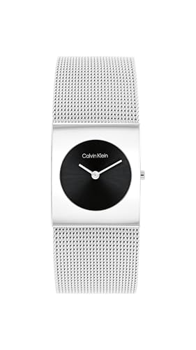 Calvin Klein Orologio Analogico Al Quarzo Da Donna Collezione Ck Pulse Con Cinturino In Maglia Metallica In Acciaio Inossidabile Argentato - 25100061
