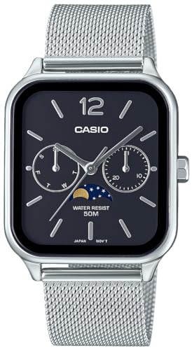 Casio Orologio Multi-Quadrante Al Quarzo Da Uomo Con Cinturino In Acciaio Inossidabile Mtp-M305M-1Aver