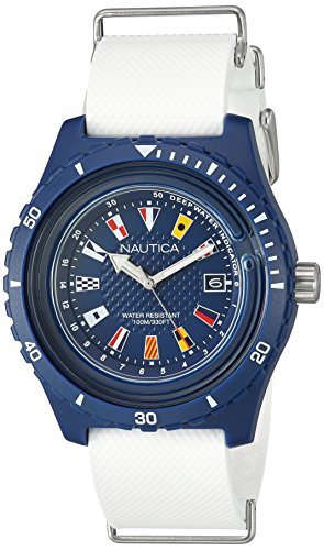 Nautica Orologio Analogico Quarz Uomo Con Cinturino In Silicone Napsrf002