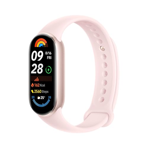 Xiaomi Smart Band 9, Schermo Amoled 1.62'', Luiminosità 1.200 Nit, Cornice Metallica, Monitoraggio Salute Migliorato, +150 Modalità Sportive, Autonomi