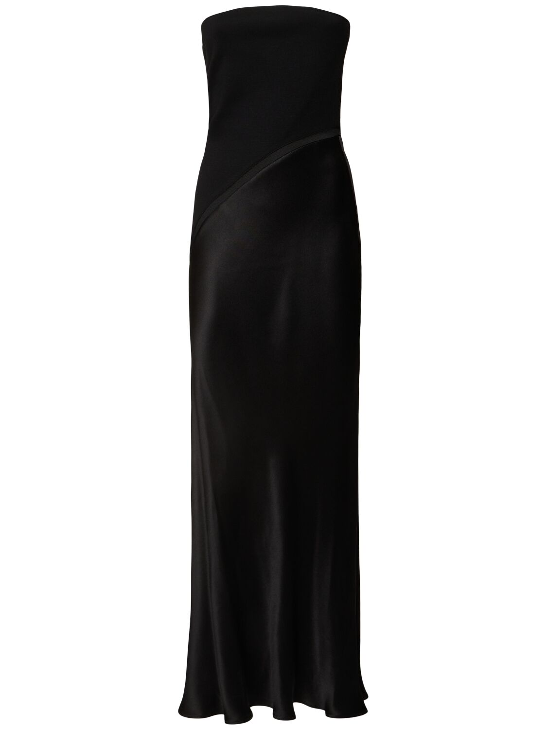 Chiki Strapless Silk Satin Long Dress