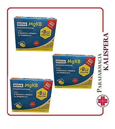 3 Nova.Mgkb 30 Bst Magnesio E Potassio Vitamina B12 Senza Zucchero Aroma Limone Nova Argentia