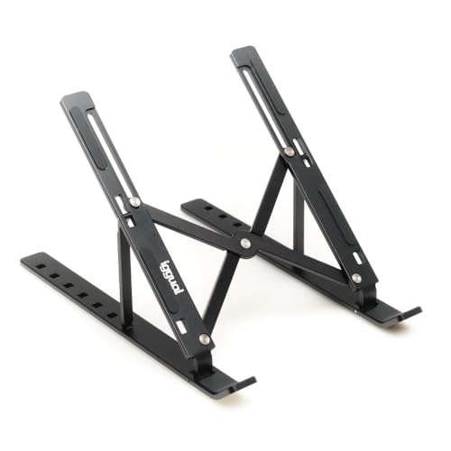 Iggual Soporte Portátil Plegable Aluminio Negro 17