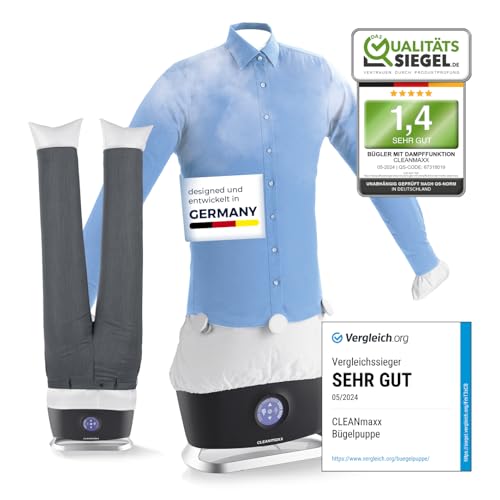 Cleanmaxx Ferro Automatico Per Camicie Pro Steam + Accessorio Per Pantaloni, Funzione Vapore, Display Touch, Ferro Da Stiro Per Camicie E Camicette, R