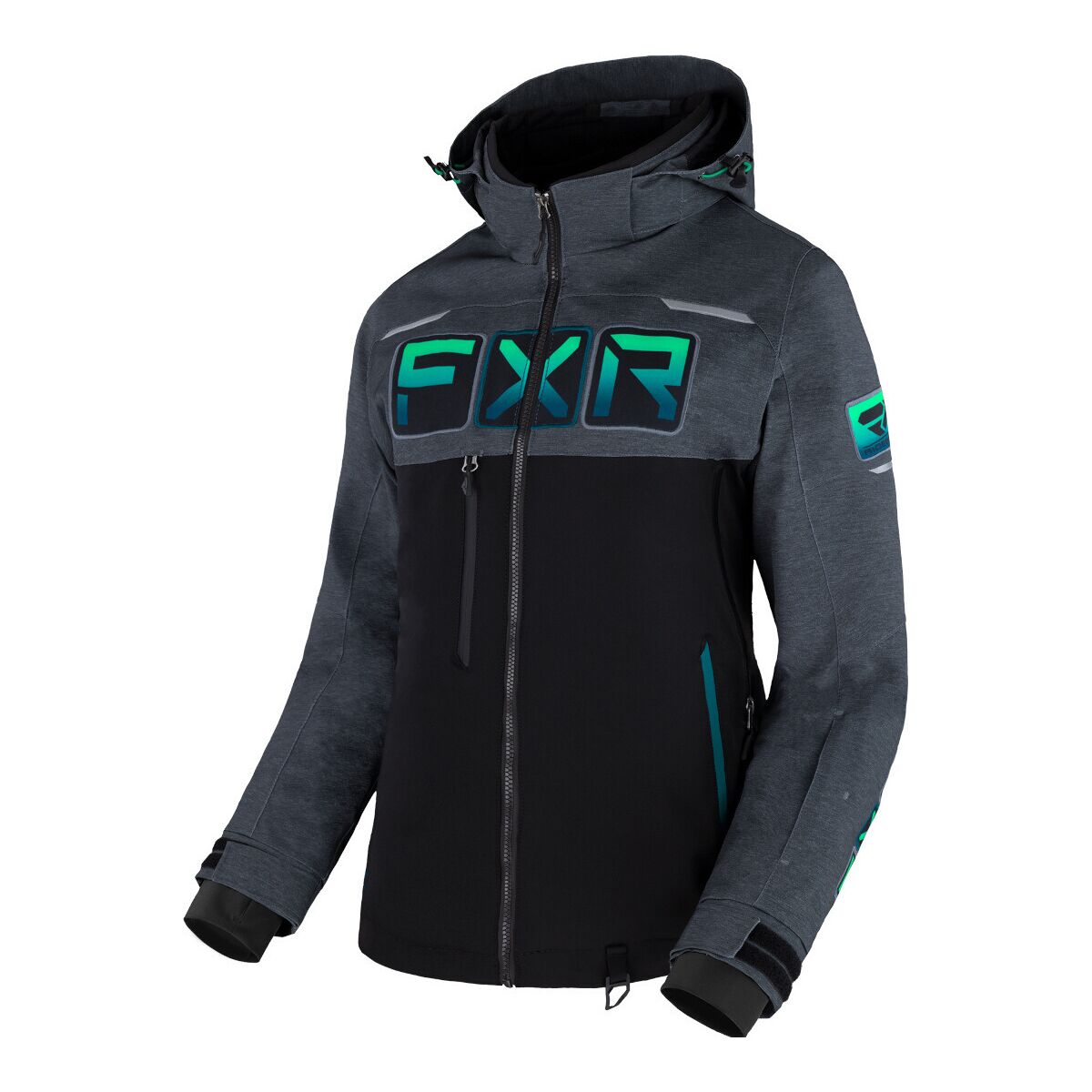 Fxr Maverick 2-In-1 Snöskoterjacka För Damer Xl Svart Grå Grön