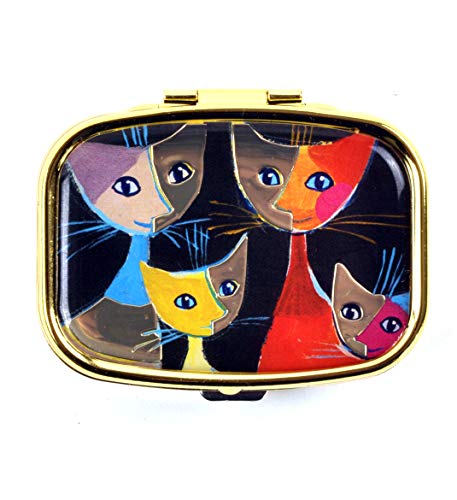 Fridolin 18279 - Portapillole Rosina Wachtmeister, In Metallo Multicolore, Dimensioni: 5,1 X 3,6 X 1,8 Cm