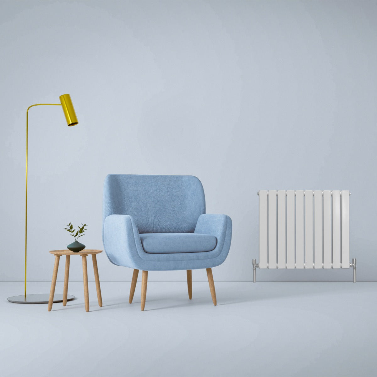 Radiatore termosifone termoarredo design piatto pannello elementi bianco lucido
