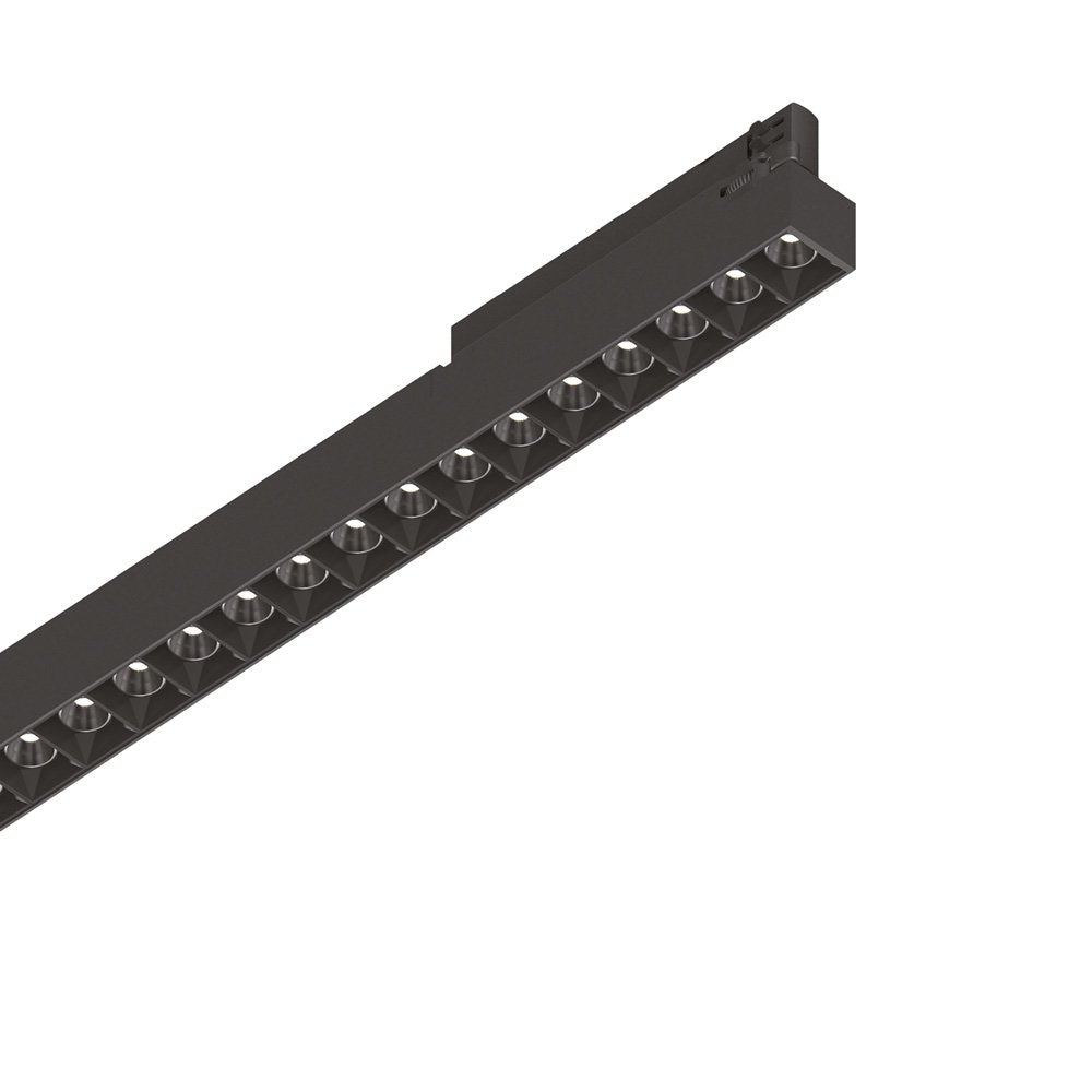 Proiettore lineare display metallo nero led a vista 14w 4000k l naturale