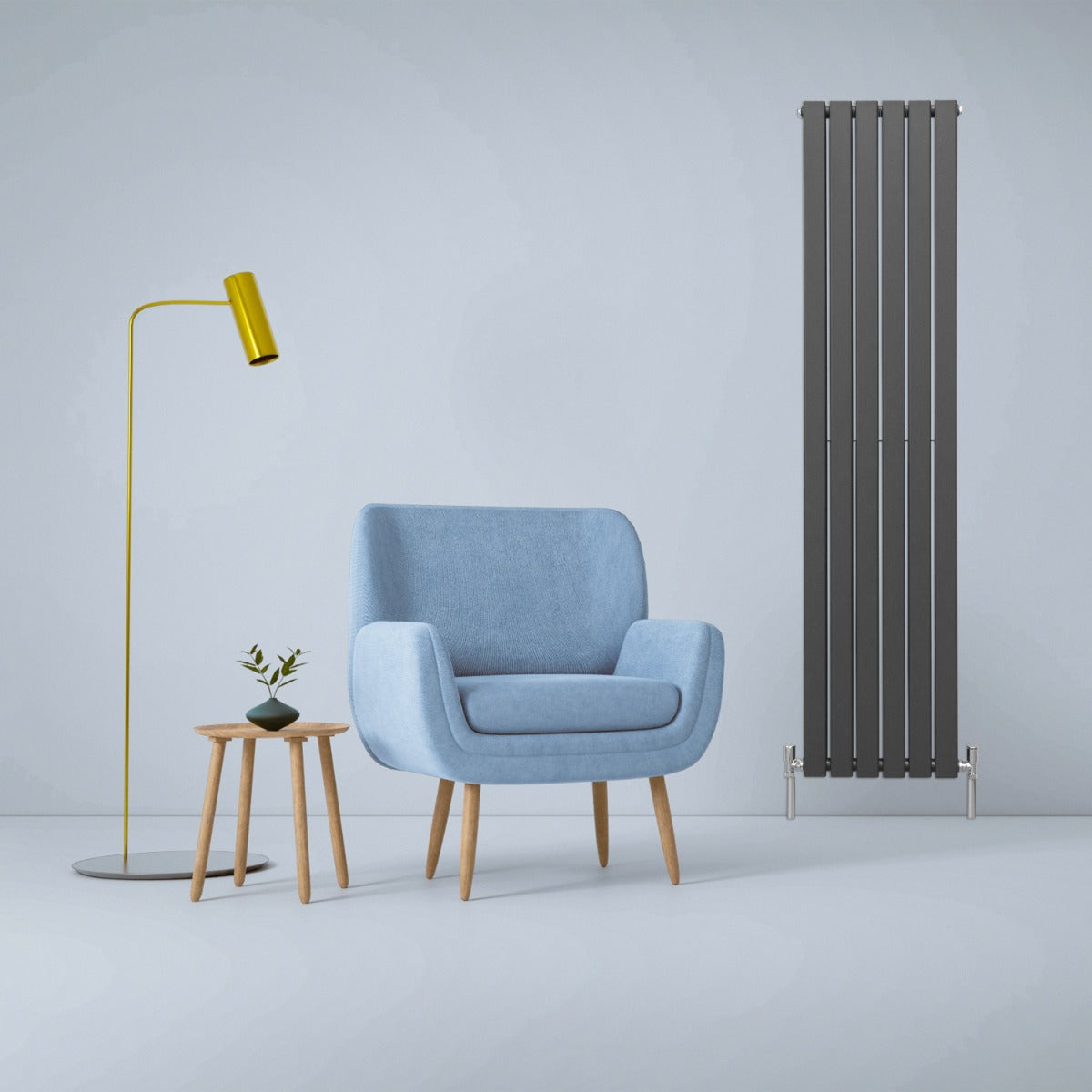 Radiatore termosifone termoarredo design piatto pannello elementi grigio
