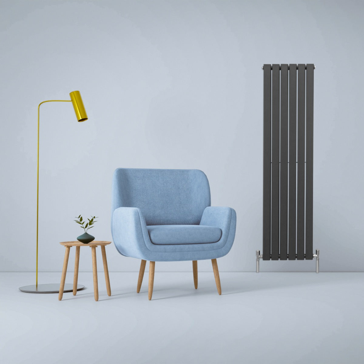 Radiatore termosifone termoarredo design piatto pannello elementi grigio