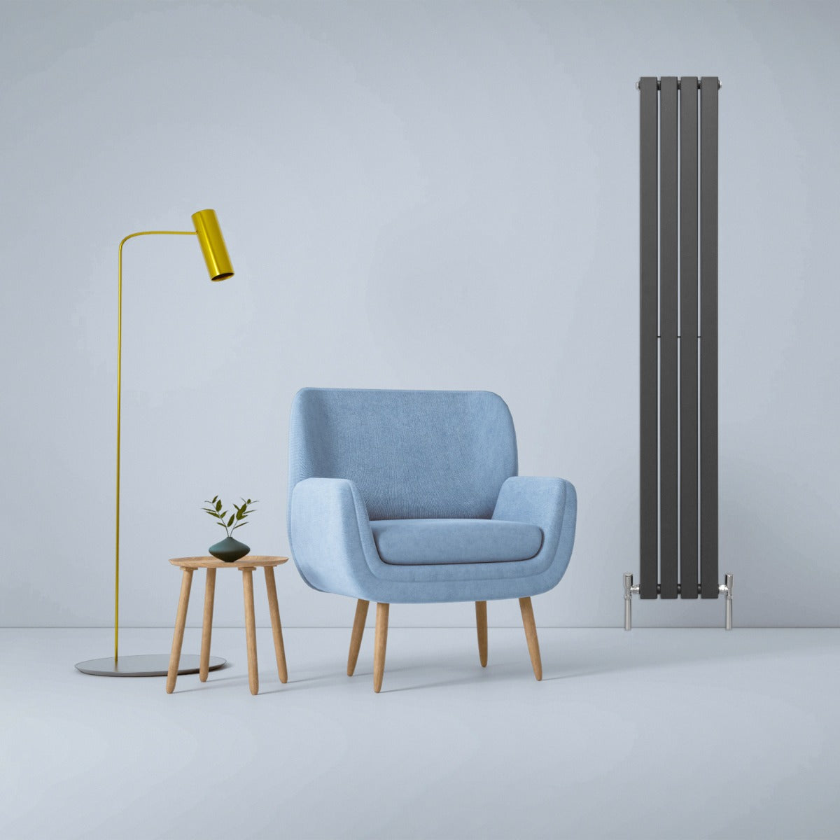 Radiatore termosifone termoarredo design piatto pannello elementi grigio