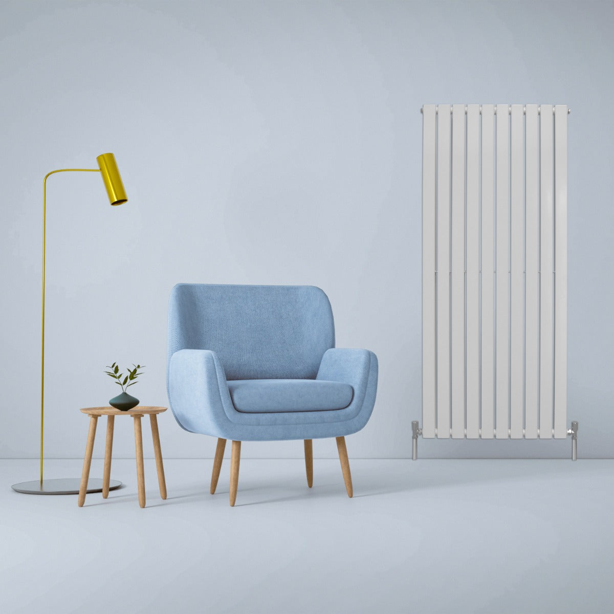 Radiatore termosifone termoarredo design piatto pannello elementi bianco lucido