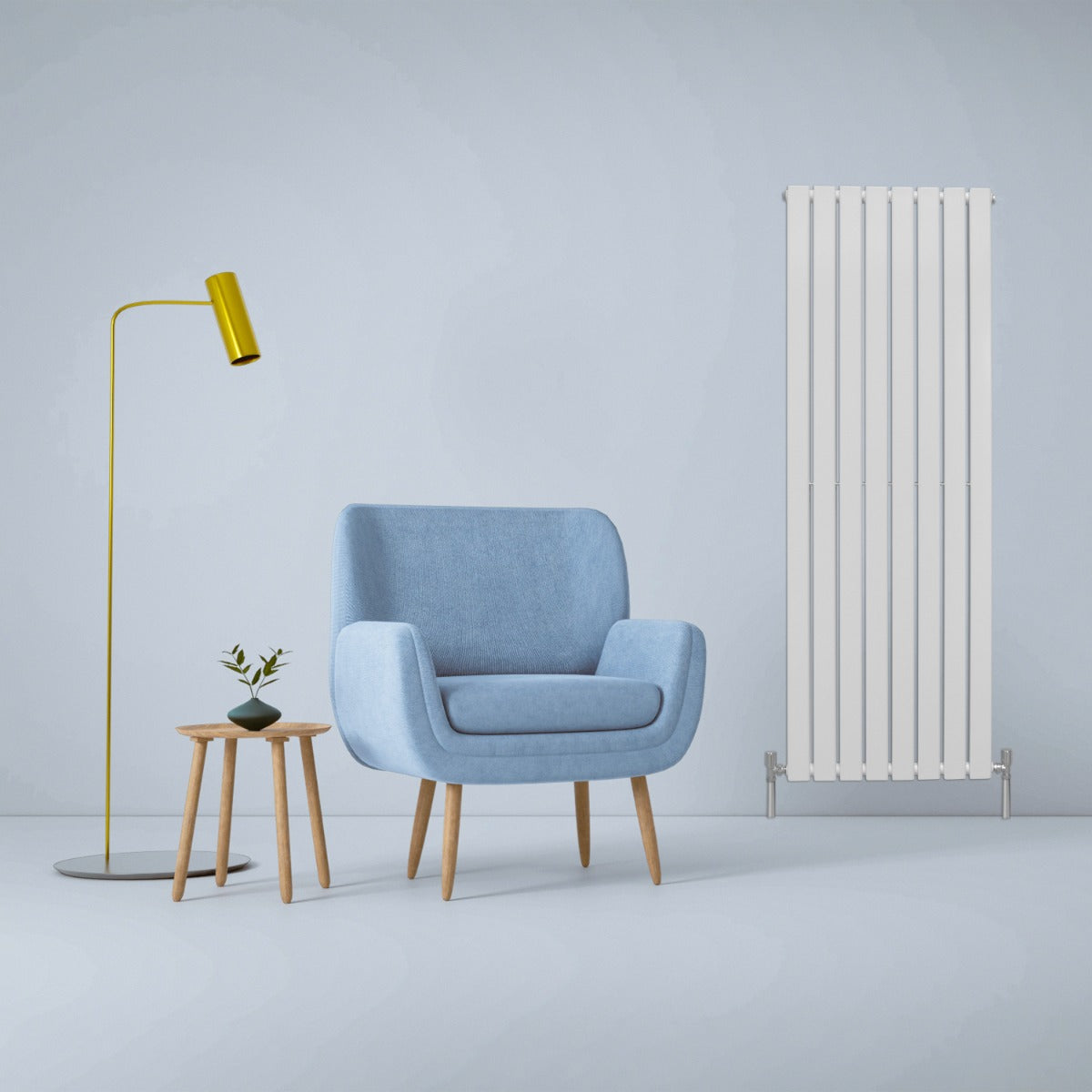 Radiatore termosifone termoarredo design piatto pannello elementi bianco lucido