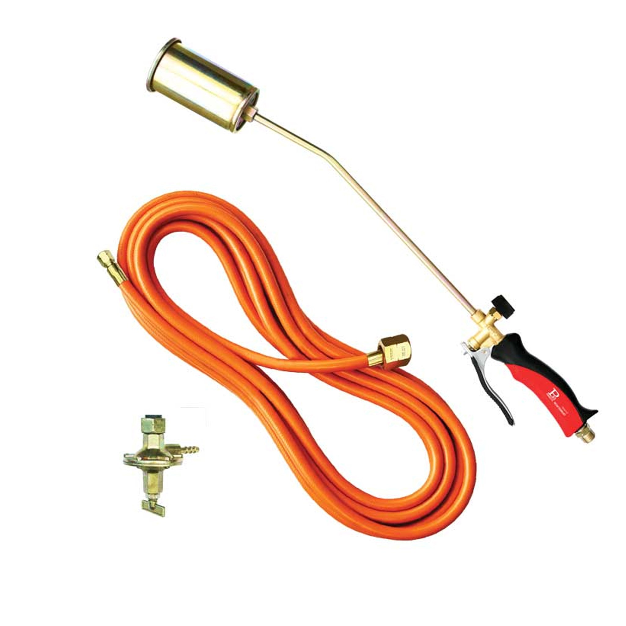 Kit cannello a leva con tubo gomma 10mt regolatore alta pressione - i064lkr