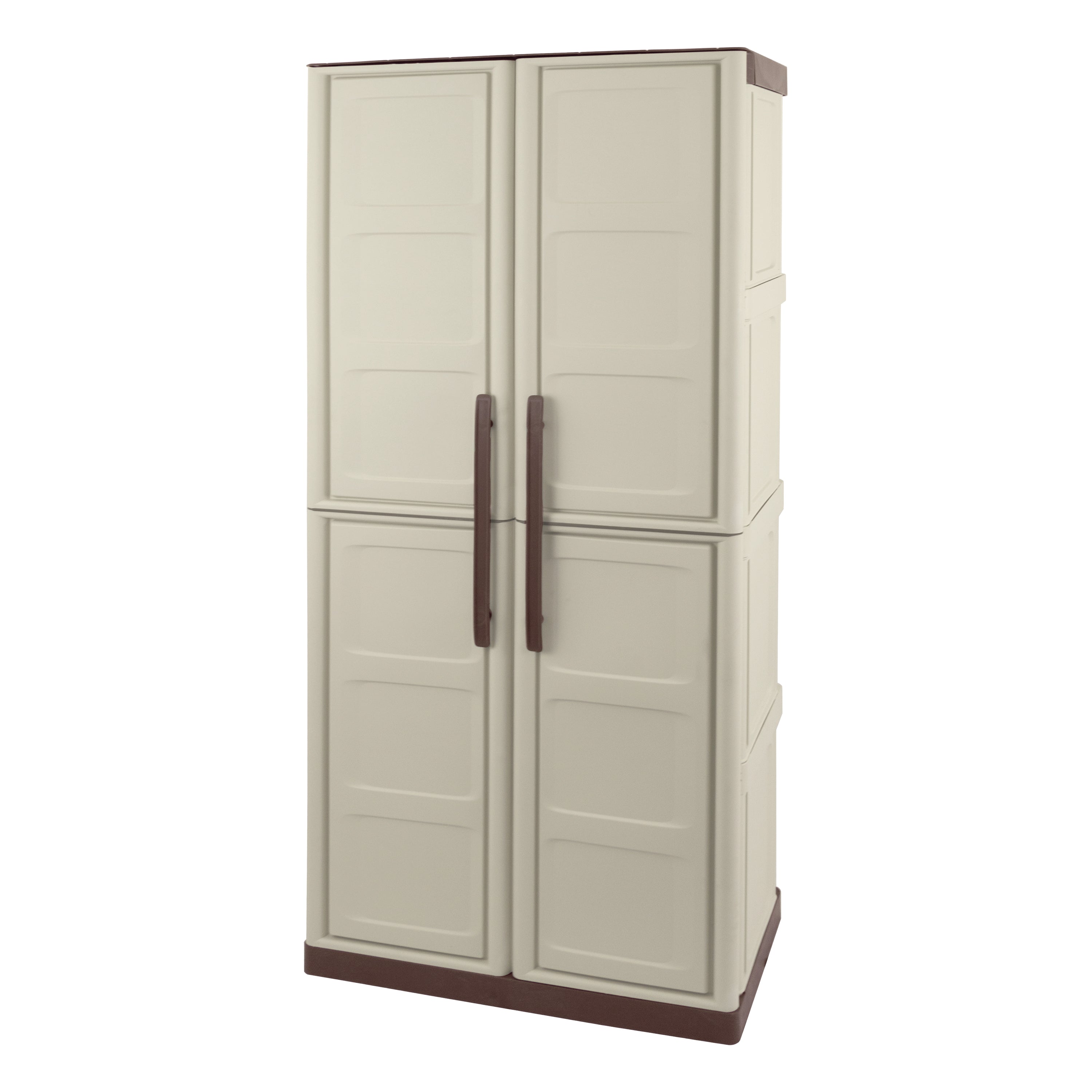 Armadio portascope beige/tortora di dimensioni l 700 x p 390 x h 1650 mm.