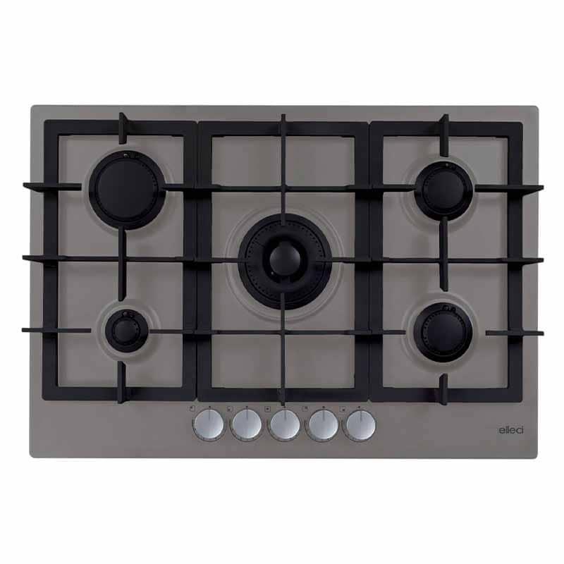 Piani cottura da incasso elleci plano plus 75 5 fuochi keratek plus 93 grigio dove grey pkpp75193cs