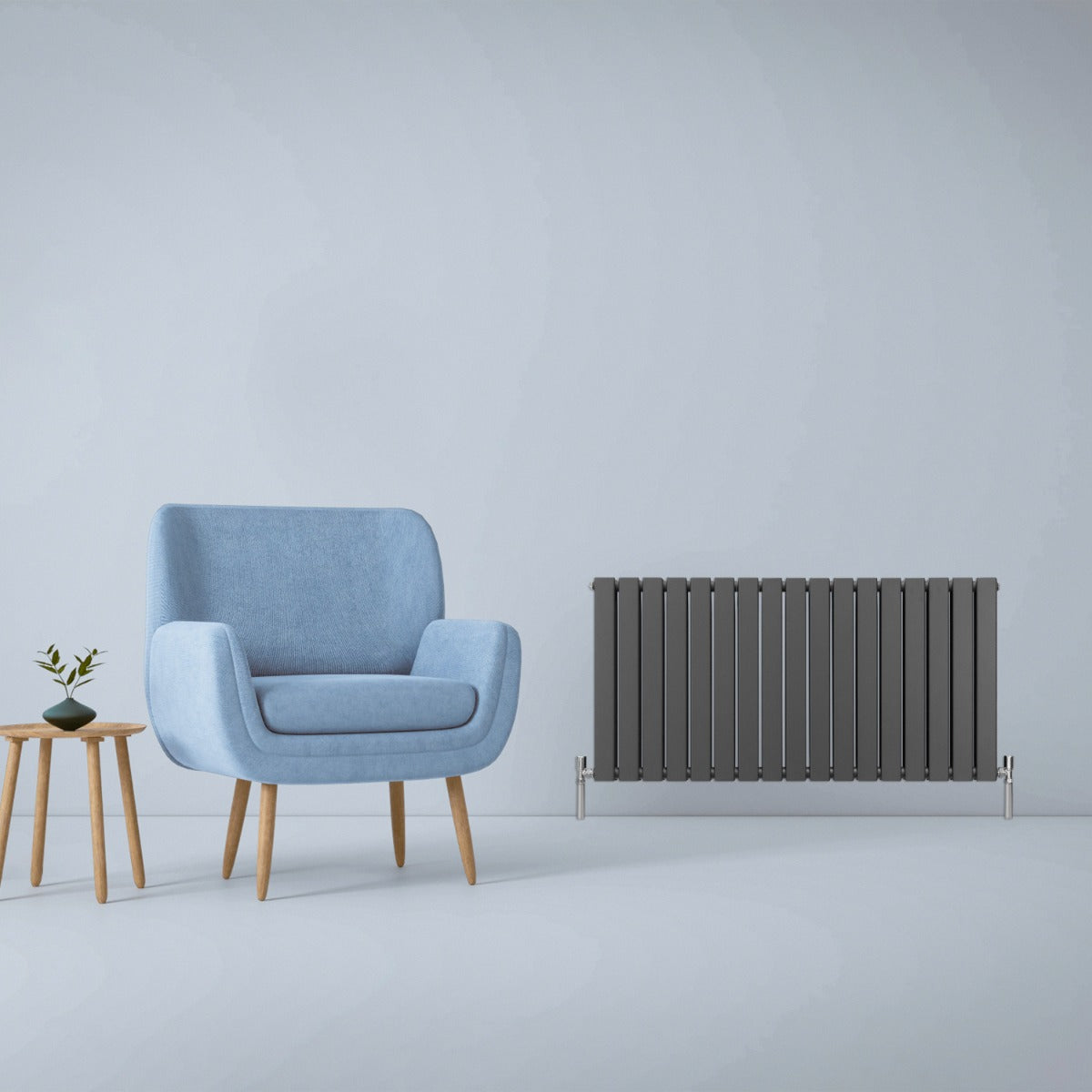 Radiatore termosifone termoarredo design piatto pannello elementi grigio