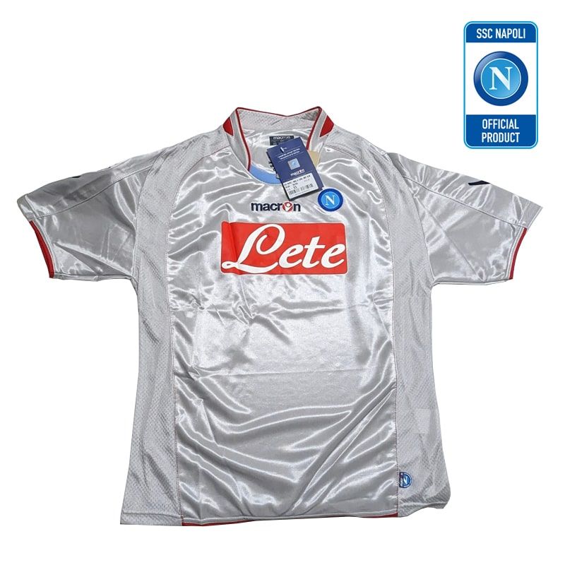 Napoli macron maglia gara 2 argento/rosso taglia xs - napmag2-man-xs