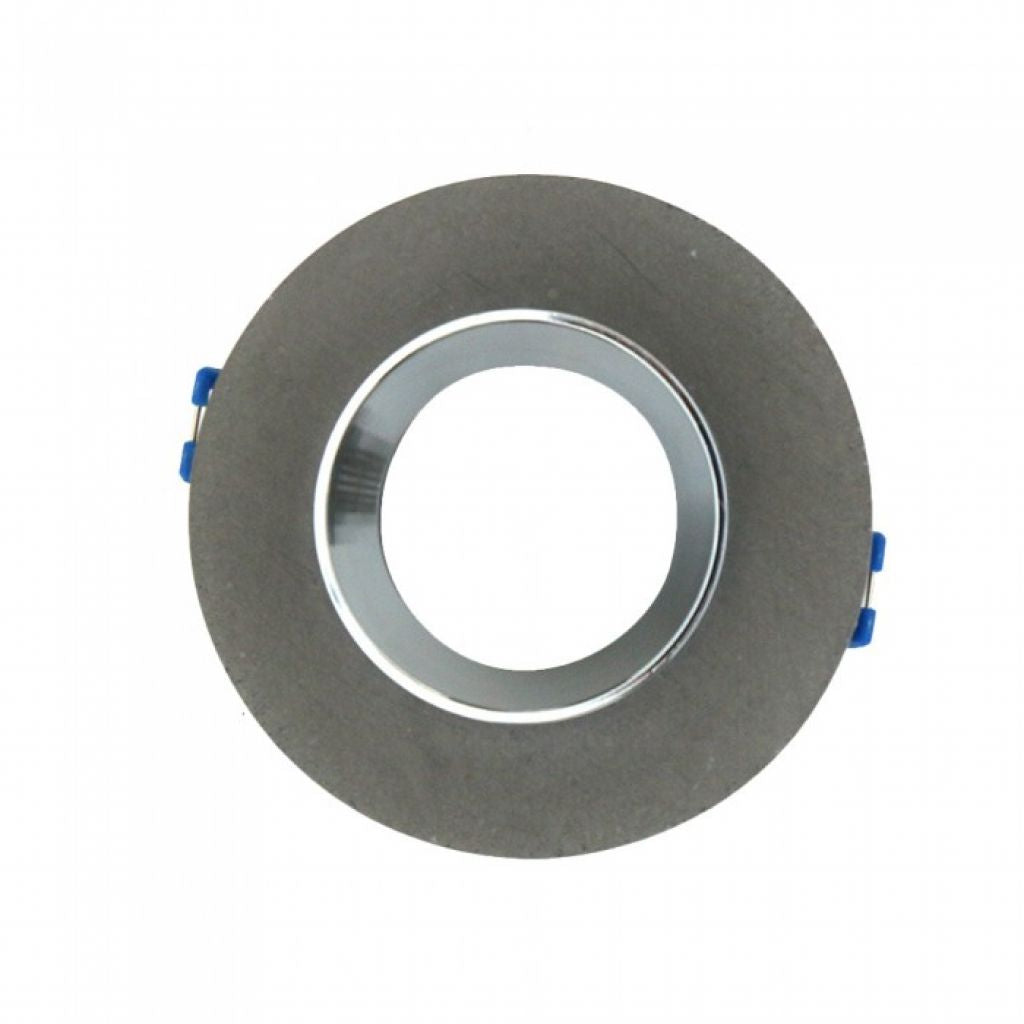 Luce da incasso grigio in metallo gypsum gu10 con round cromatico
