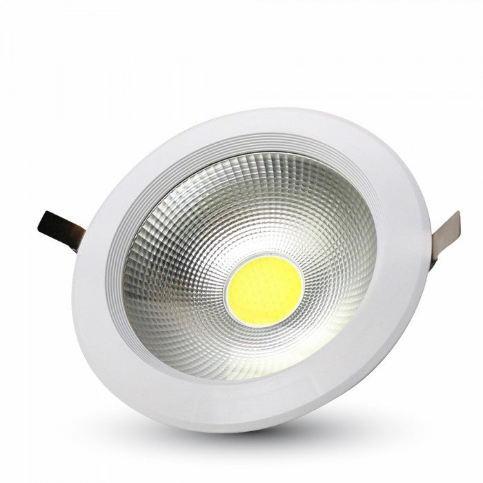 V-tac vt-26301 faretto led da incasso rotondo led cob 30w 120lm/w a++ colore bianco 6400k - sku 1278