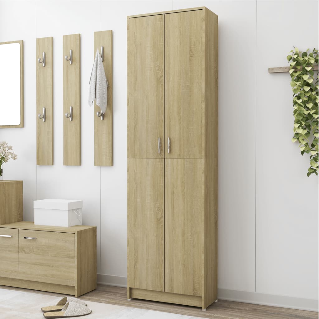 Armadio corridoio rovere sonoma 55x25x189 cm legno multistratocod mxl 130120