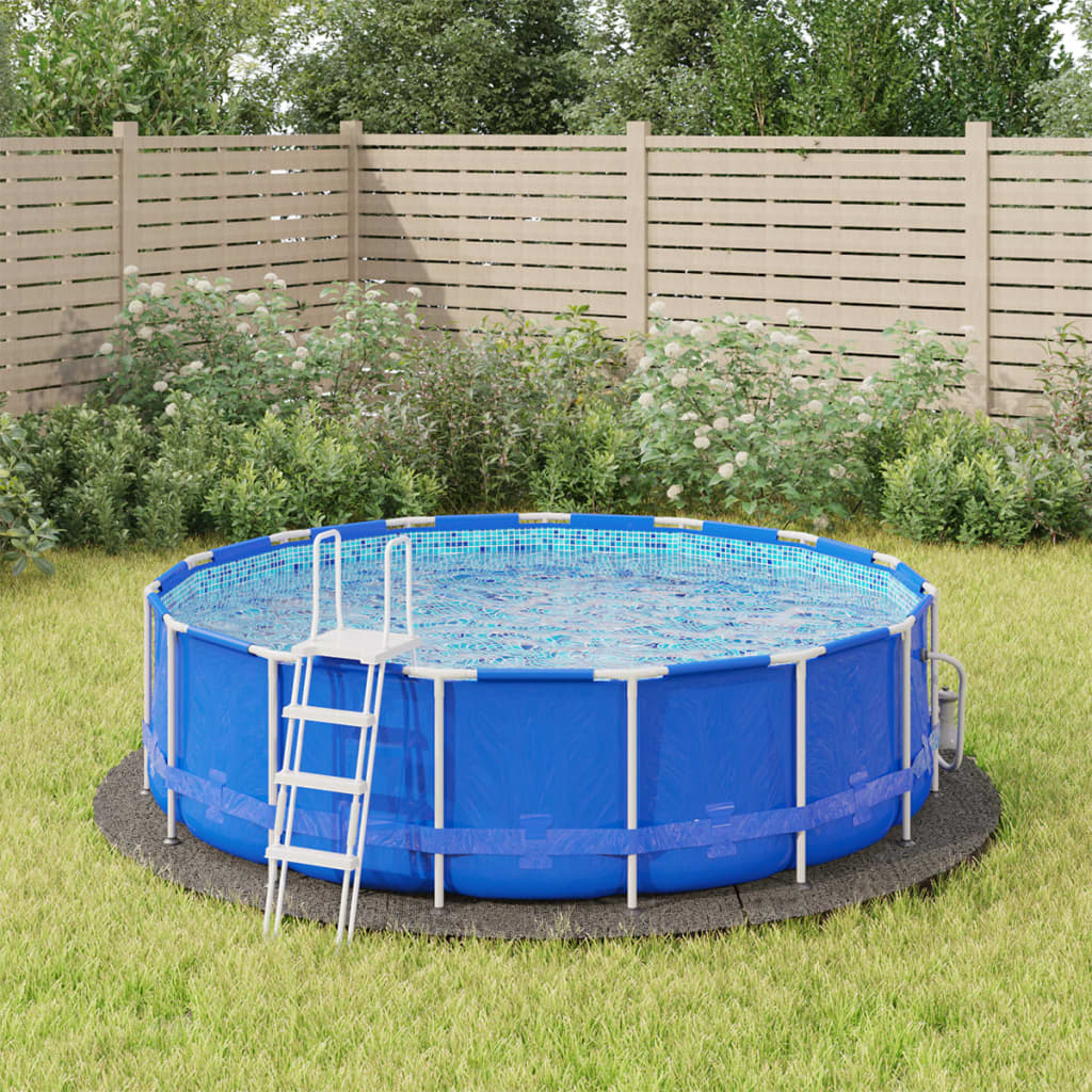 Telo sotto piscina grigio chiaro 366 cm geotessile poliesterecod mxl 73207