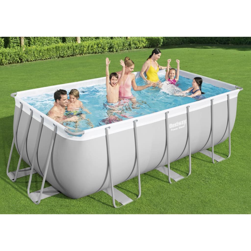 Bestway set piscina power steel rettangolare 412x201x122 cm cod mxl 26358