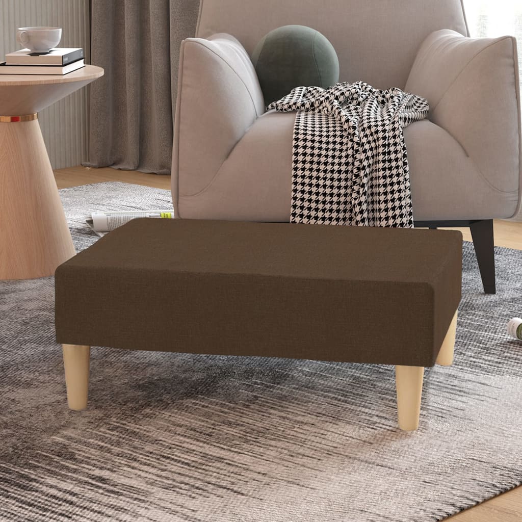 Poggiapiedi marrone 78x56x32 cm in tessuto cod mxl 65134