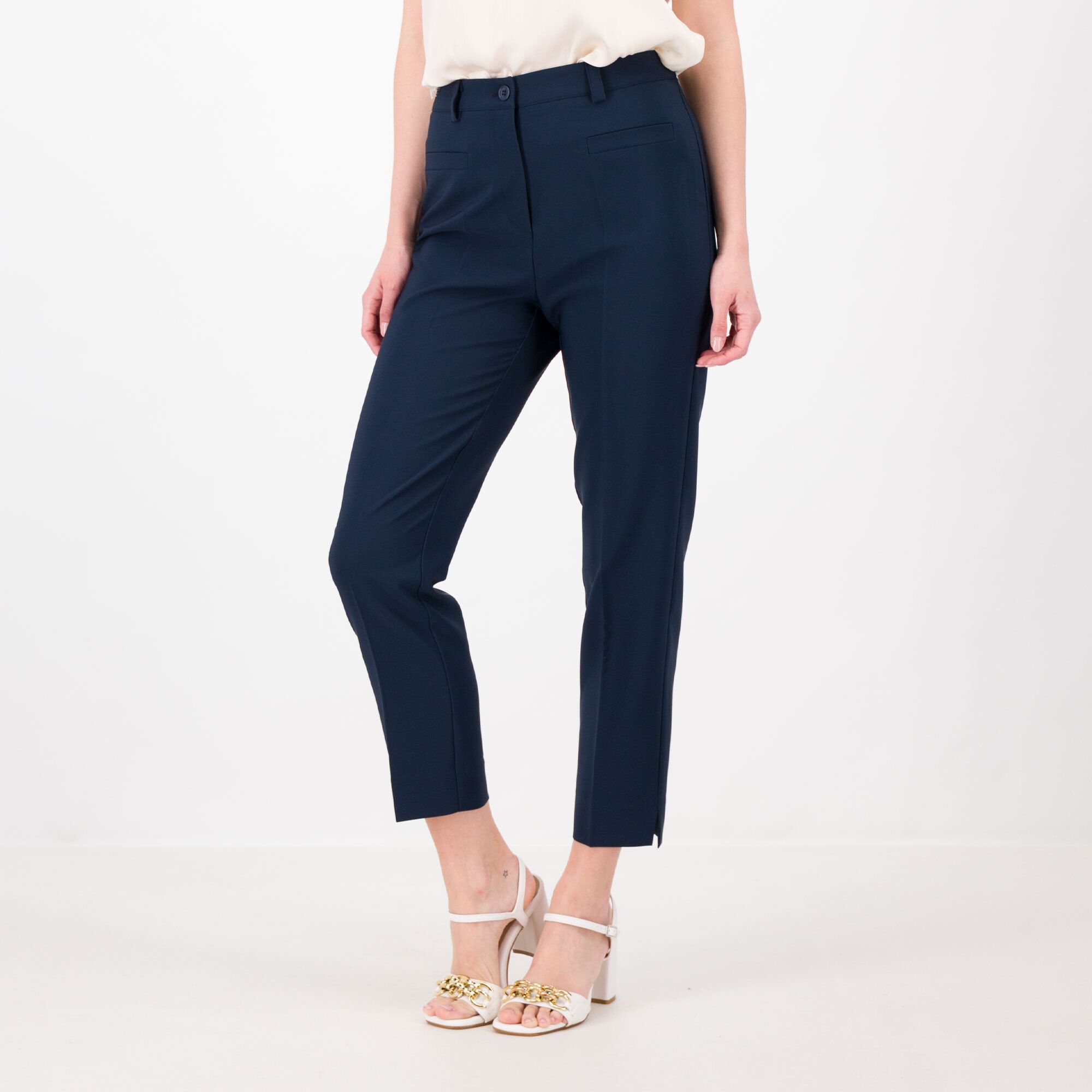 Caterina Lancini Pantaloni a sigaretta in tessuto bi-stretch