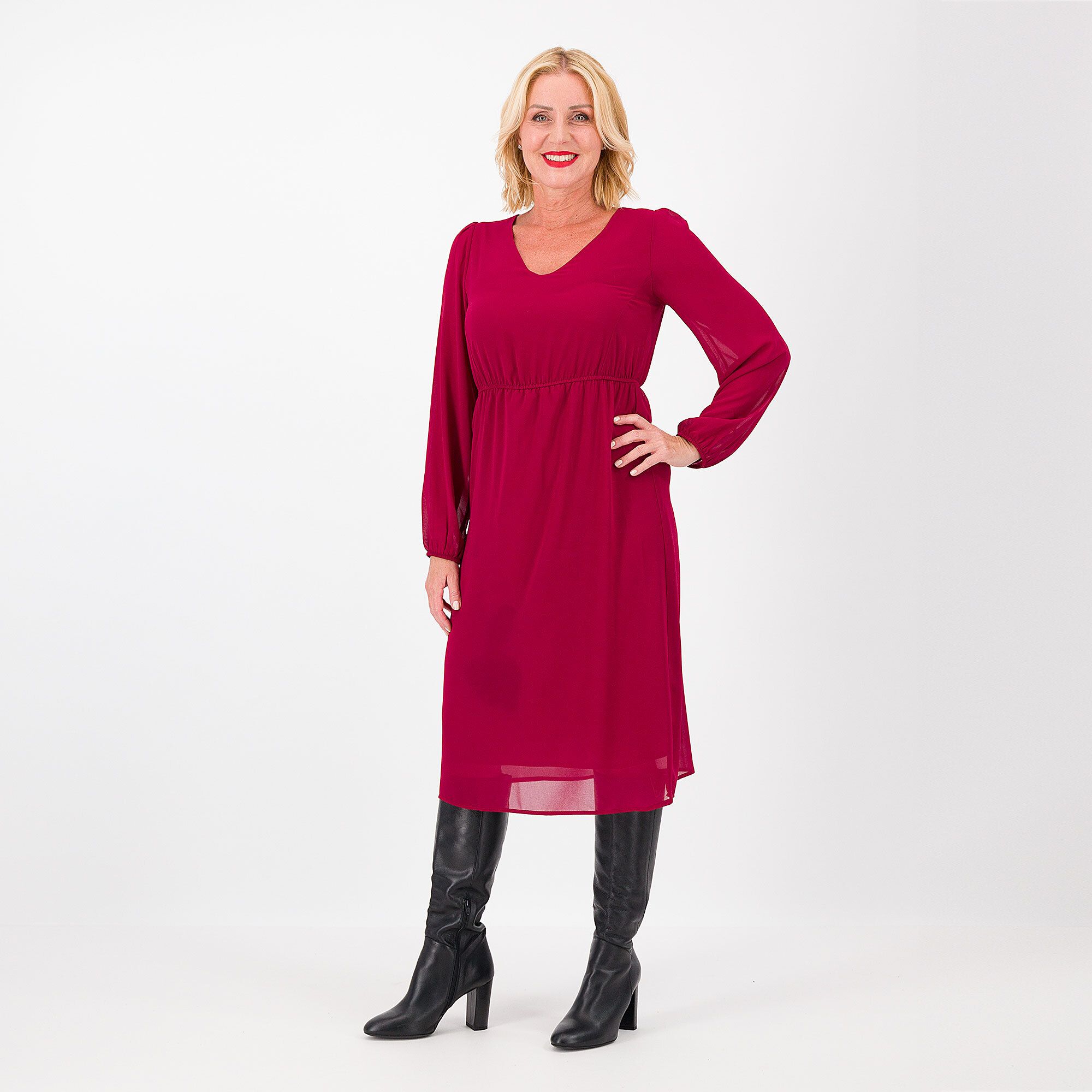 Caterina Lancini Abito in georgette con drappeggio