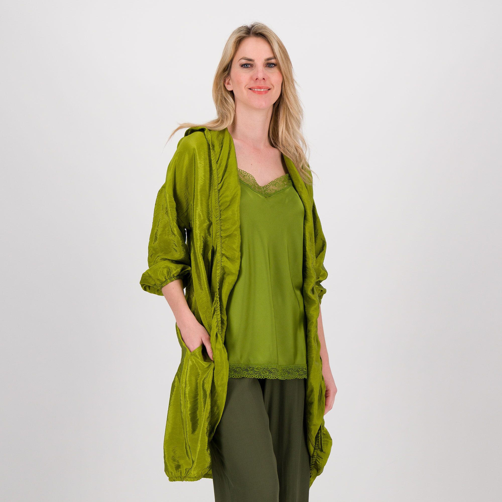 Caterina Lancini Spolverino a maniche lunghe con coulisse