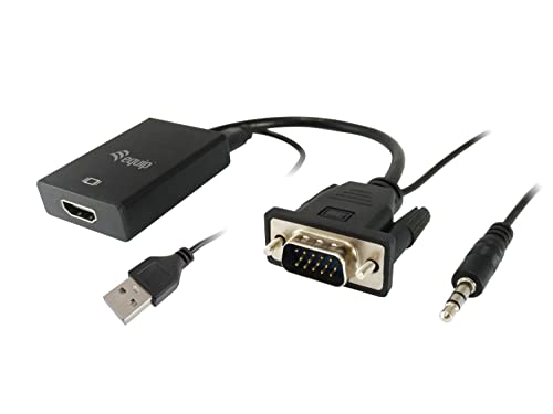 Equip 119038 Adattatore Vga Maschio A Hdmi Hema Con Audio Jack 3.5