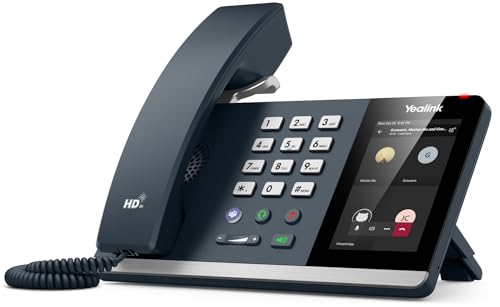Yealink Mp54 E2 Certificato Per Microsoft Teams & Skype For Business, Telefono Desktop Per Pc, Accoppiamento Bluetooth, Touch Screen Da 4 Pollici, Eth
