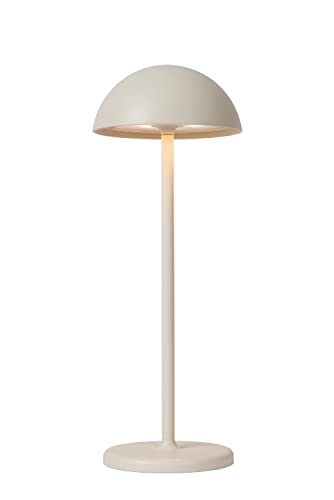 Lucide Joy - Wiederaufladbare Tischlampe Außen - Akku/Batterie - Ø 12 Cm - Led Dim. - 1X1,5W 3000K - Ip54 - Bianco