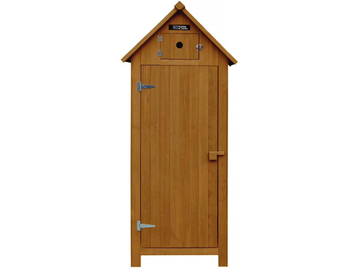 Mobile da giardino shed - 77 x 54,5 x 179 cm - marrone
