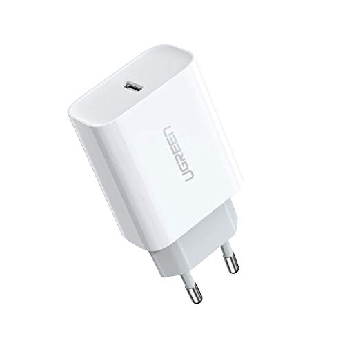 Ugreen Caricatore Usb C Da 20 W Pd 3.0 Usb C Power Adapter Spina Di Ricarica Compatibile Con Iphone 13, 13 Pro, 13 Pro Max, 13 Mini, 12, 11, Se 2022,
