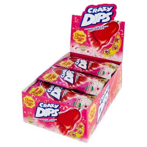 Fragola Lecca-Lecca Popping Caramella - Pazzo Tuffi Di Chupa Chups (Box Di 24)