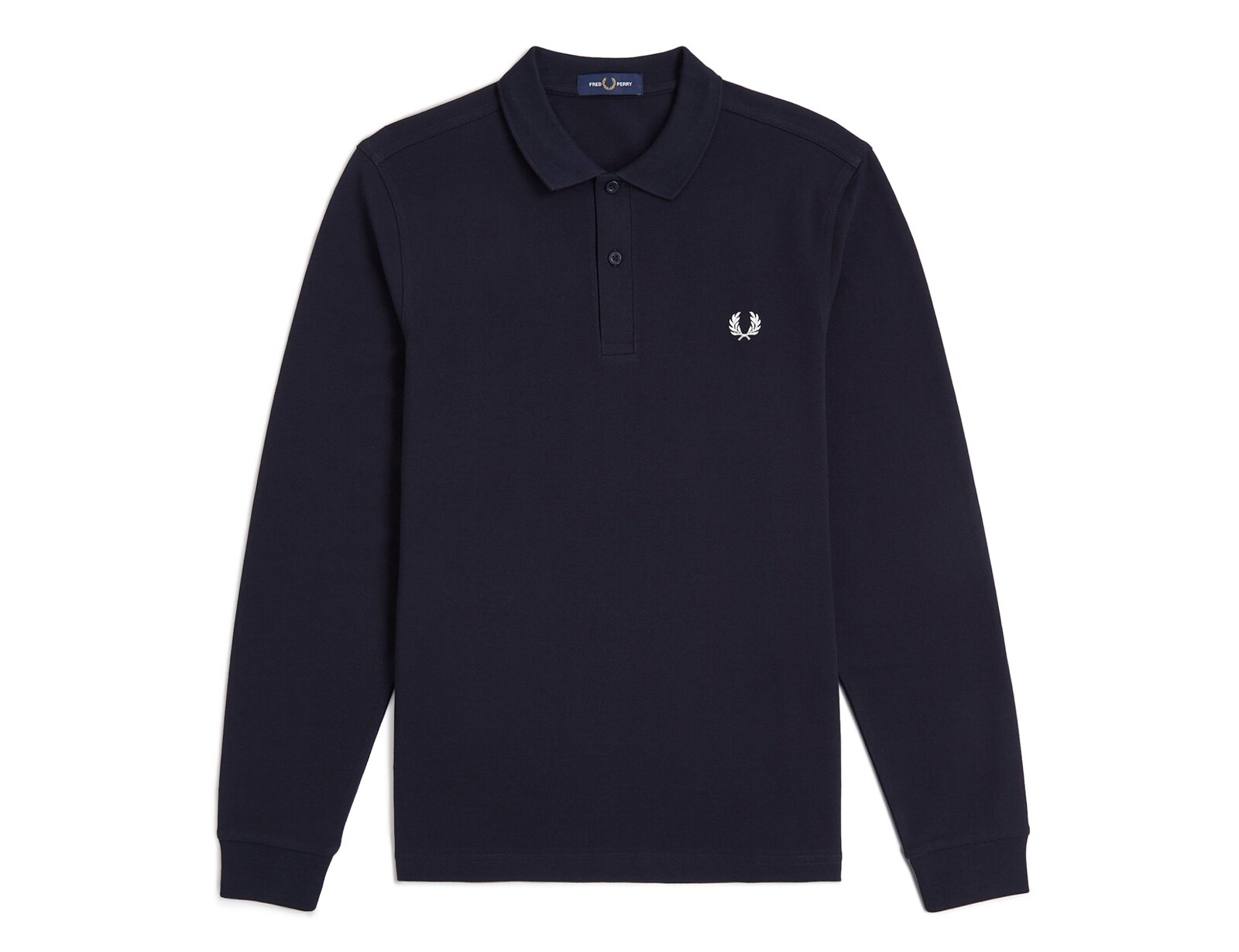 Fred Perry - Longsleeve Plain Shirt - Navy Longsleeve