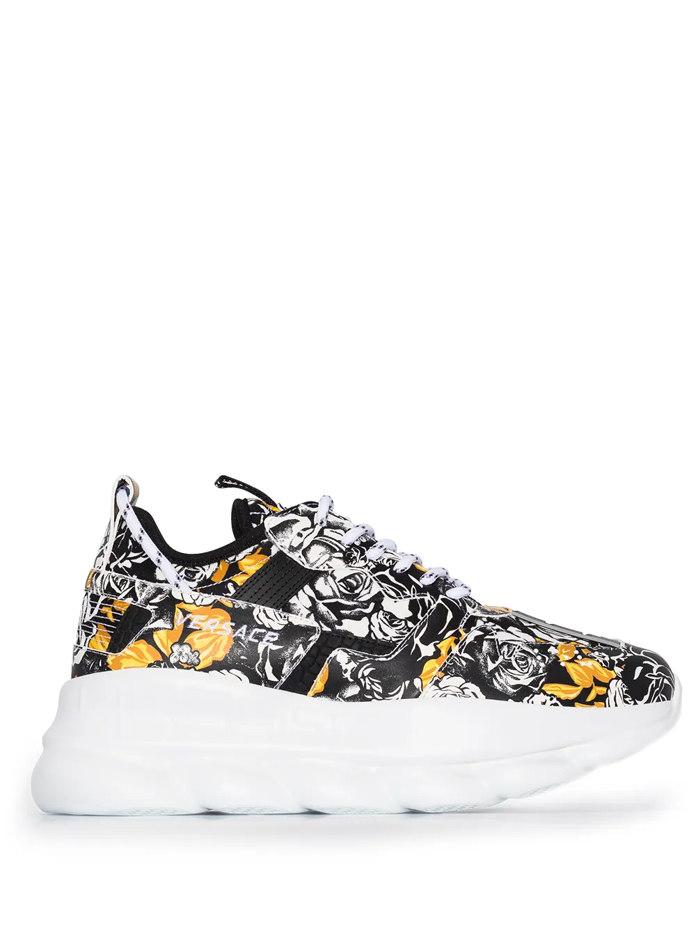 Versace Sneakers Baroque Chain Reaction - BLACK/WHITE/GOLD