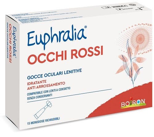 Euphralia Gocce Oculari Lenitive Occhi Rossi 15 Flaconcini Monodose 0,5ml