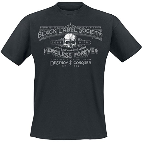 Black Label Society Merciless Forever - Maglietta Nera, Nero, M
